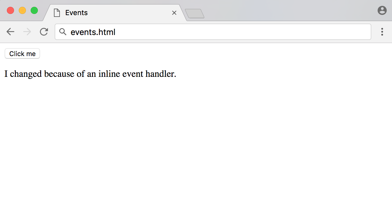 First response to event on events.html rendering