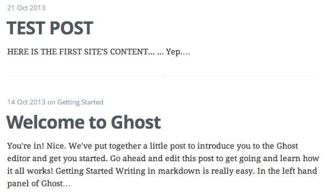 Ghost first site