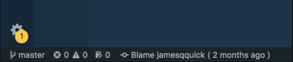 Git Blame in the bottom toolbar