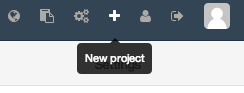 DigitalOcean GitLab top new project button