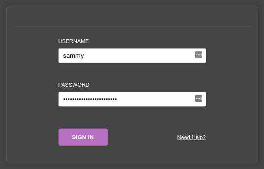 GoCD login page