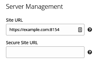 GoCD set site URL