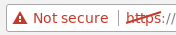 Chrome SSL cert not trusted icon