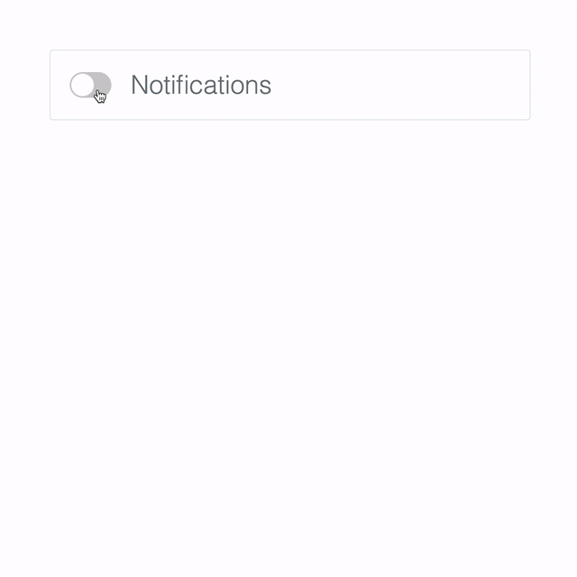 Animated Gif of Notifications Toggle Switch turning on and revealing Email Address field and Filter Notifications and turning off News Feeds, Likes and Comments, and Account Sign-In