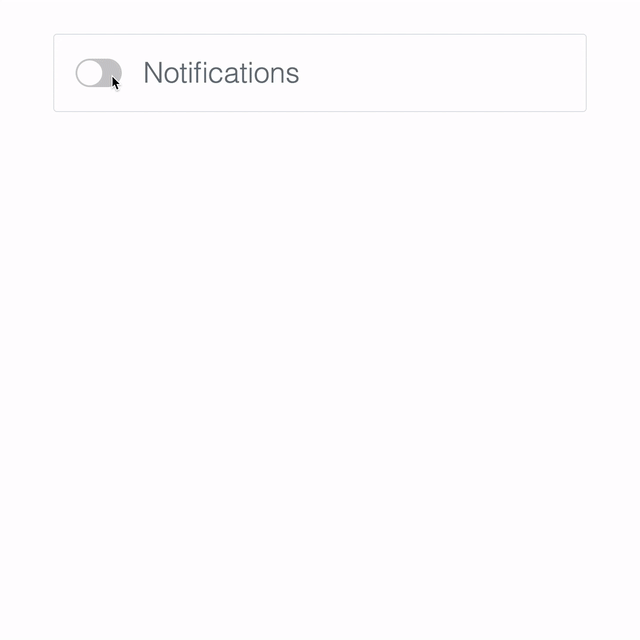 Animated Gif of Notifications Toggle Switch turning on and revealing Email Address field and Filter Notifications and turning off News Feeds, Likes and Comments, and Account Sign-In