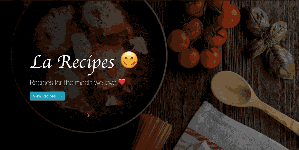 Animation of a recipe application with the page to insert a new recipe and add a picture