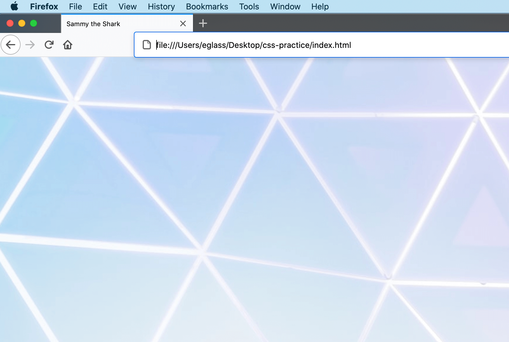 Webpage with background image only