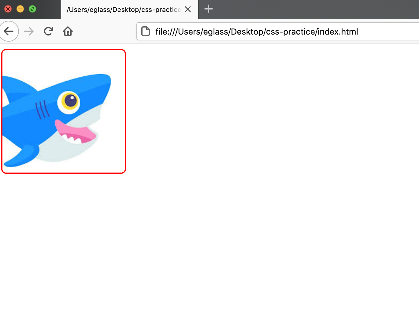 Webpage with styled small profile image