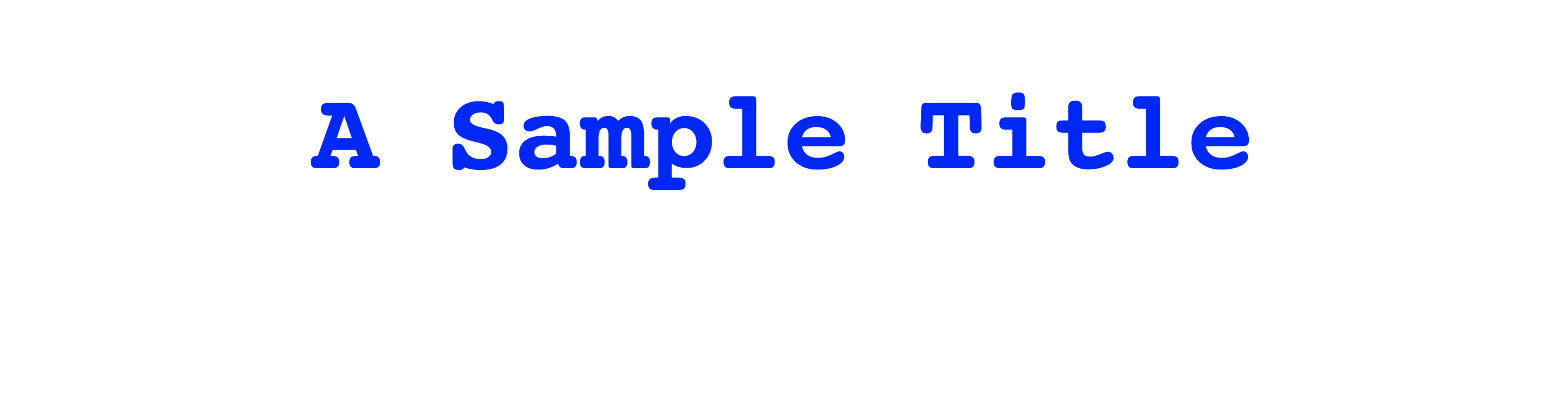 Styled header text