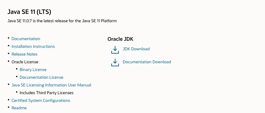 Oracle Java 11