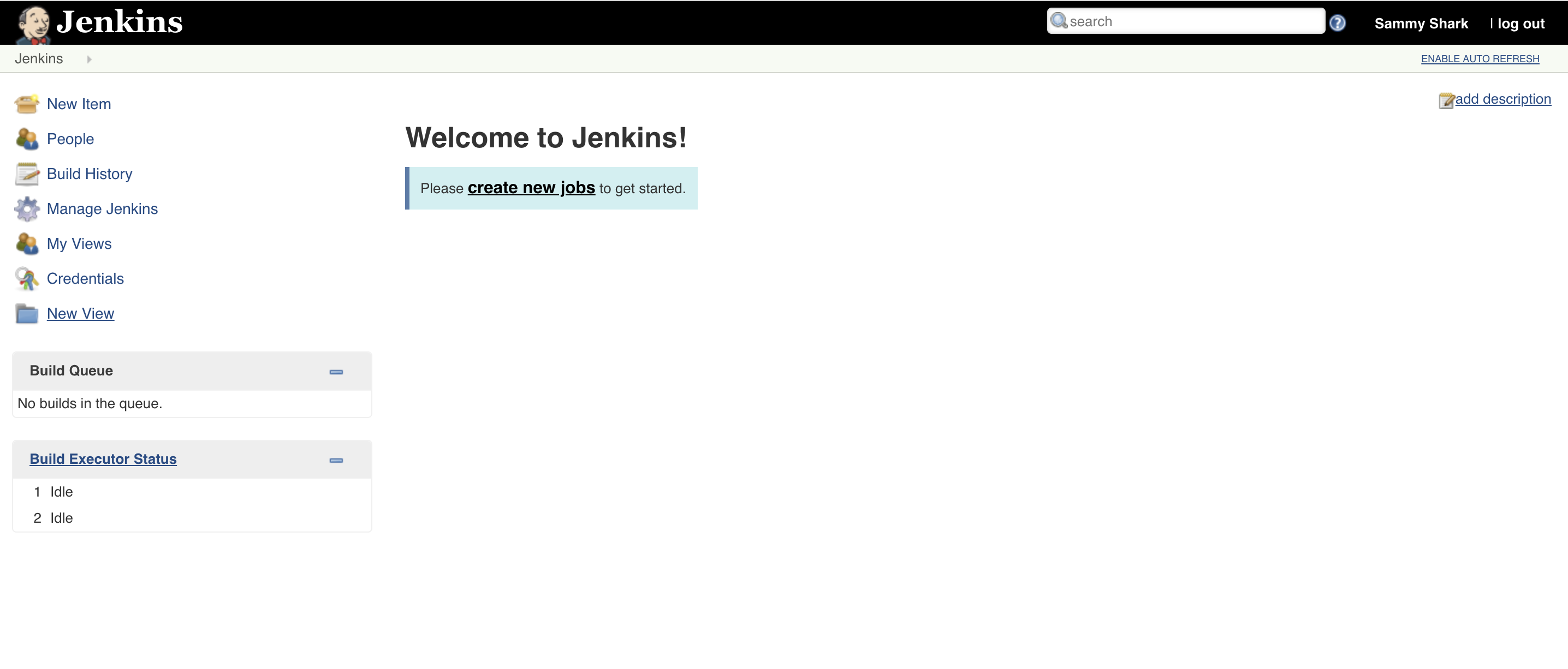 Welcome to Jenkins Screen