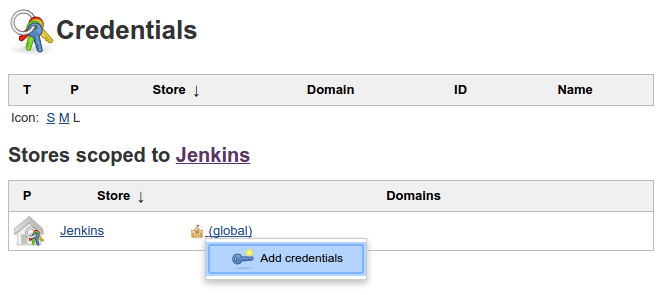 Jenkins add credentials button