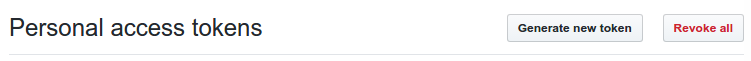 GitHub generate new token button