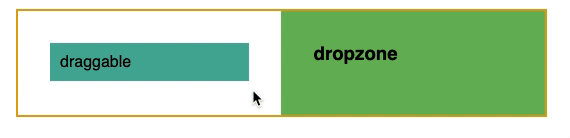 Animated gif depicting an element getting dragged but not dropping