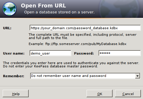 KeePass2 authentication