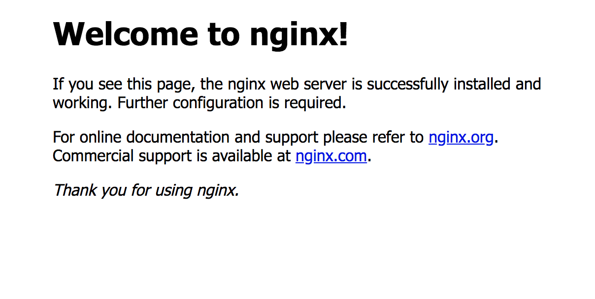 Nginx Welcome Page