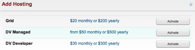 MediaTemple add hosting