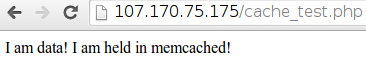 Memcached cached message