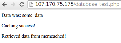 Memcached cached database query