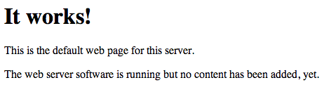 DigitalOcean Apache default page