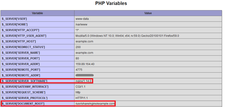 Nginx PHP Variables