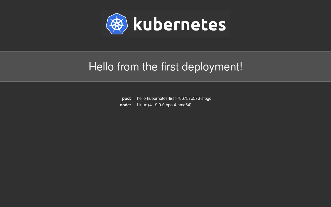 Hello Kubernetes - First Deployment