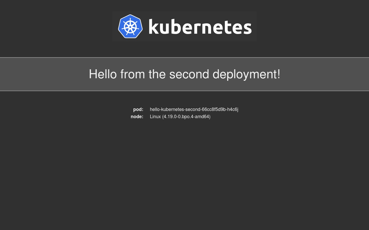 Hello Kubernetes - Second Deployment