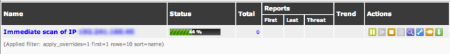 OpenVAS scan progress