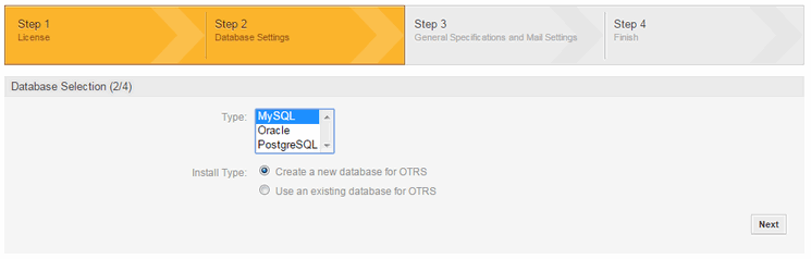 Database selection
