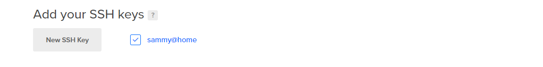 Add your SSH keys