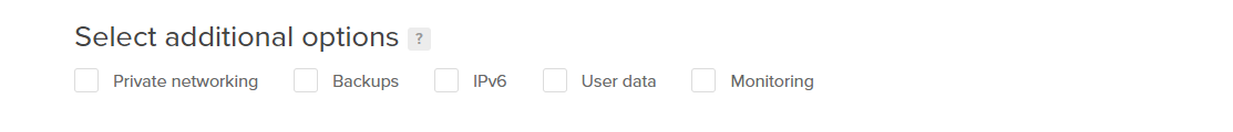 Select additional options
