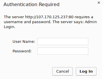 Nginx authentication page