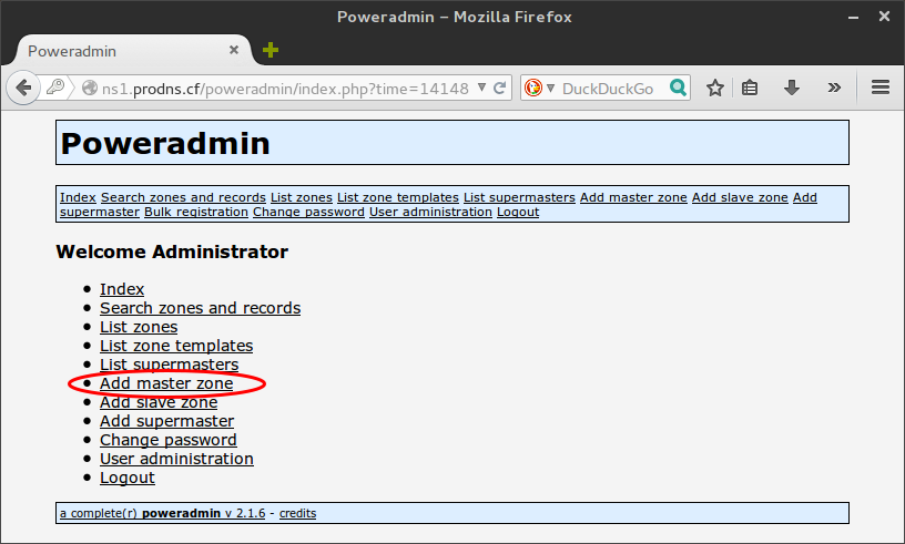 Poweradmin home page