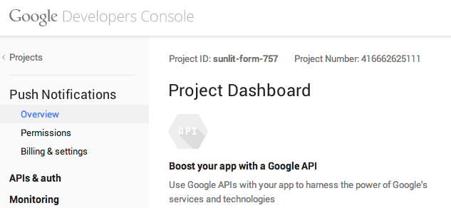 Project ID and number