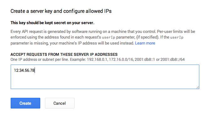 Server key IP