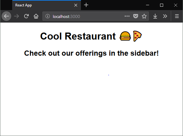 Screenshot of the Cool Restaurant webpage