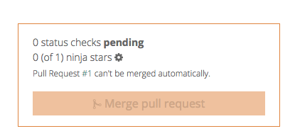 Pull Request status box