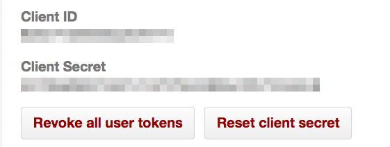 GitHub app client id and secret