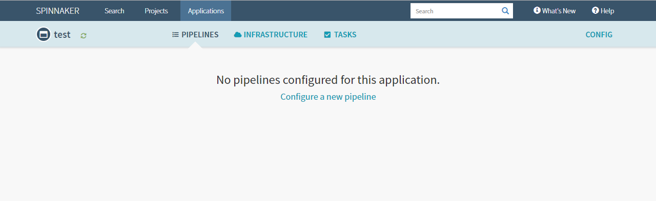 No pipelines defined in Spinnaker