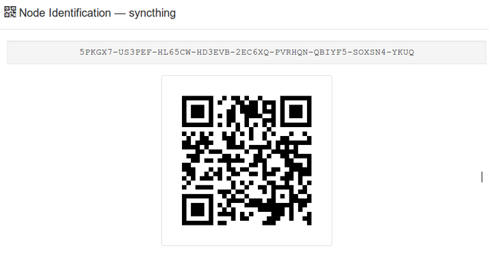 Syncthing copy ID