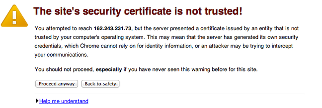 DigitalOcean SSL not trusted