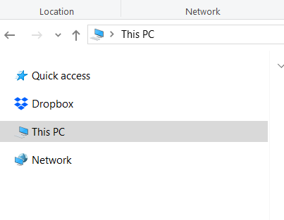 Image showing This PC in the navigation panel