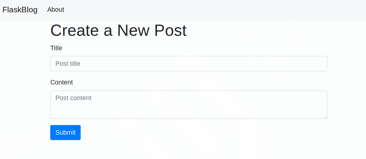 Create a New Post Page