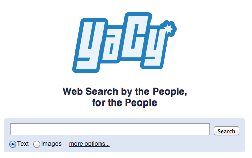 YaCy main page