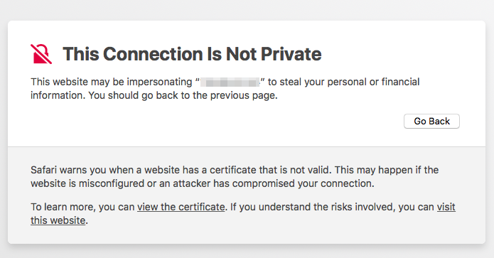This Connection Is Not Private