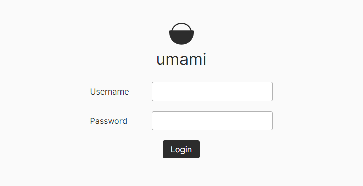 Umami analytics dashboard