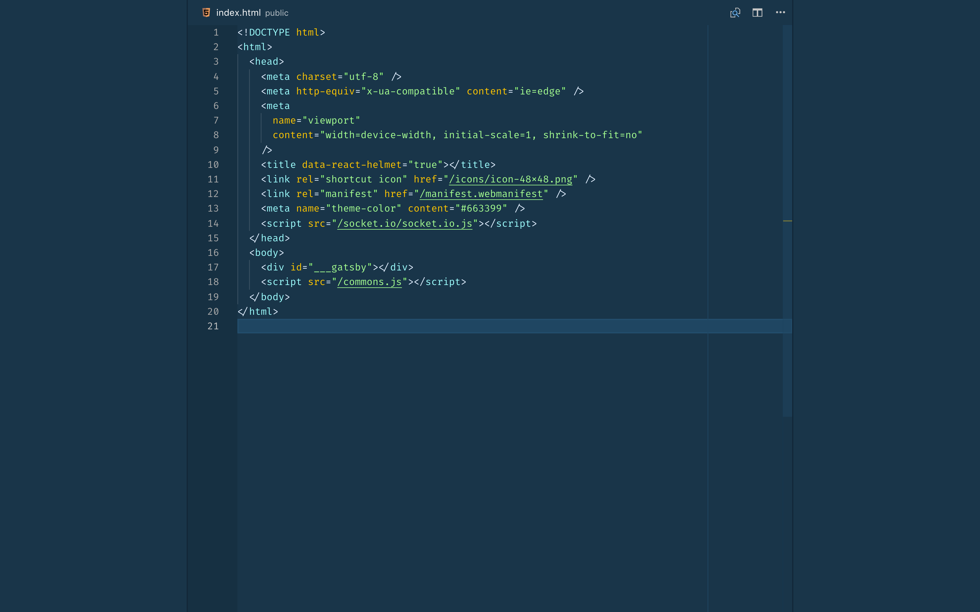 Code on screen with no other menus