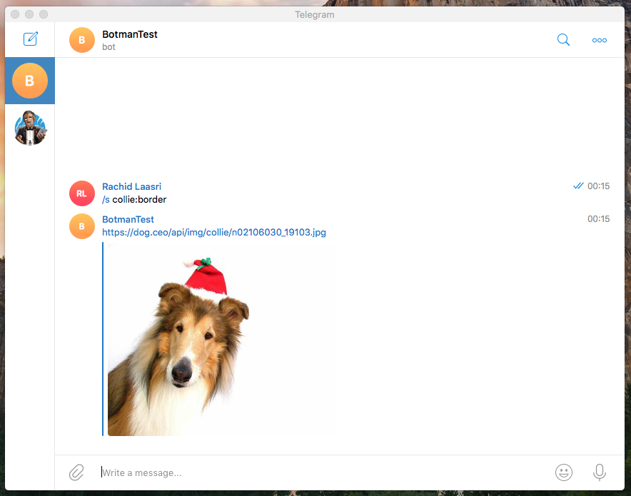 Send a random dog photo by a its breed and sub-breed