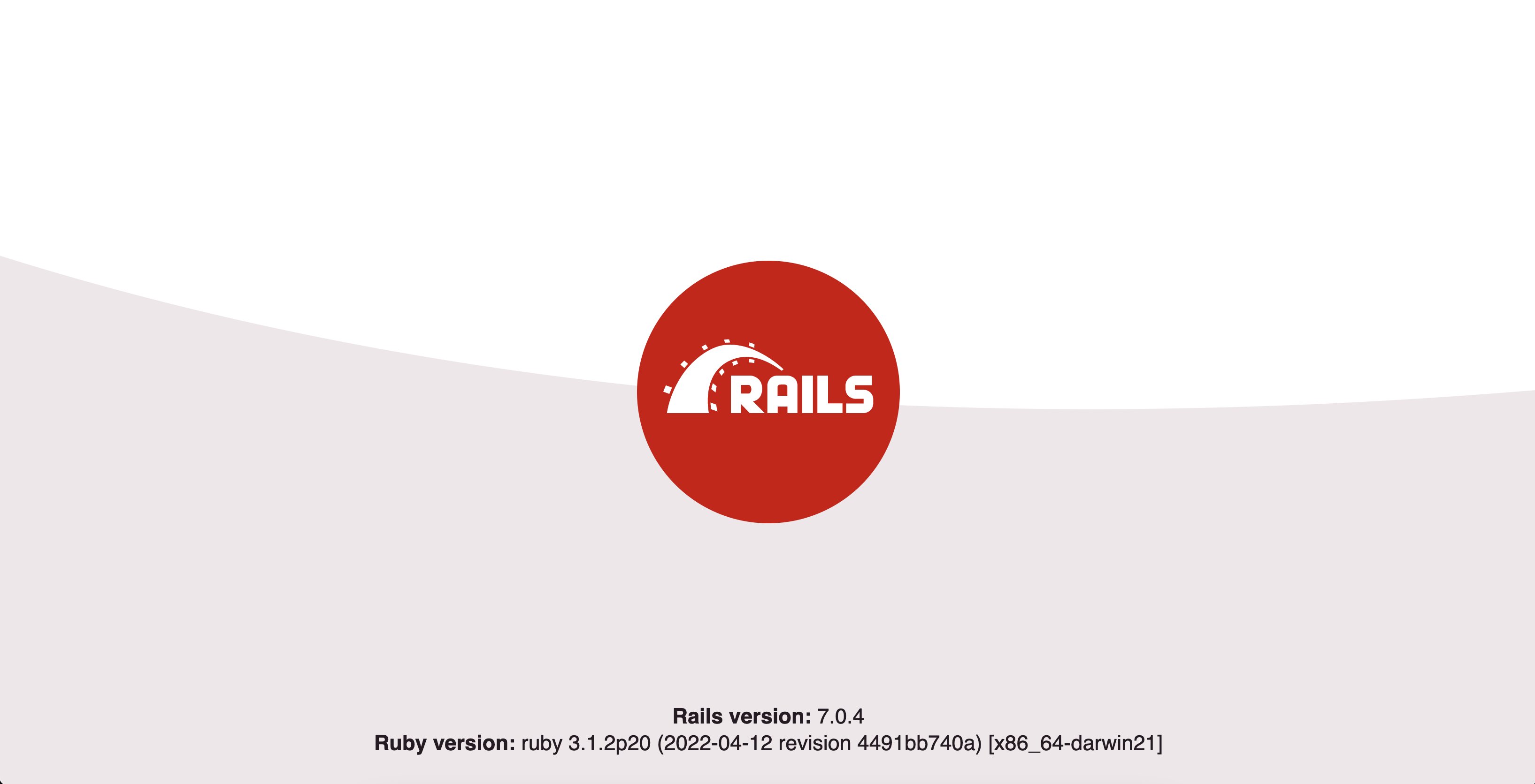 Screencapture of the Rails welcome page