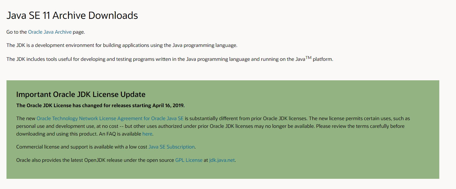 The Oracle Java archive downloads web page where you can find versions of Java that are not the latest release. 